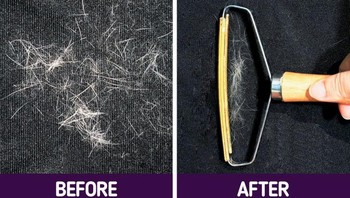 Bulu-bulu hewan yang nempel di baju bisa hilang dengan cepat. Foto: Brightside