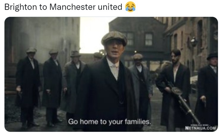Meme Twitter Manchester United Diejek Brighton