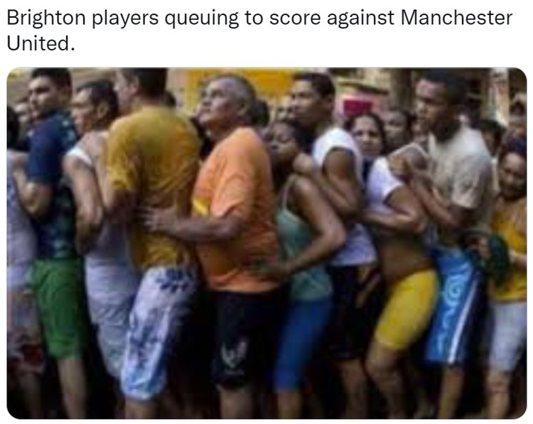 Meme Twitter Manchester United Diejek Brighton