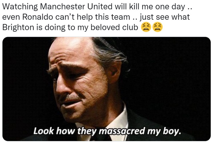 Meme Twitter Manchester United Diejek Brighton