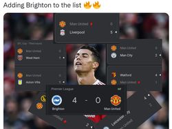 Meme Kocak di Twitter, MU Diledek Brighton Your Day!