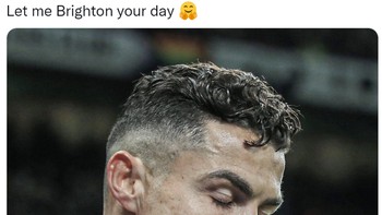 Manchester United dihabisi Brighton & Hove Albion 0-4, langsung ada meme Brighton Your Day pelesetan dari Brighten your day alias mencerahkan harimu. Foto: (Twitter)