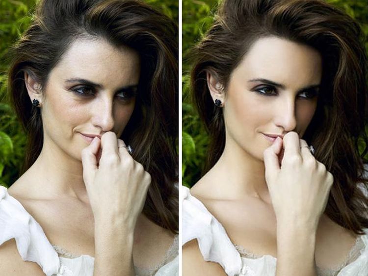 10 Foto Transformasi Artis Sebelum dan Setelah Photoshop, Madonna Bikin Kaget