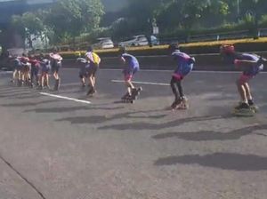 Polisi Beri Sanksi Teguran Rombongan Sepatu Roda di Gatsu, Ini Alasannya