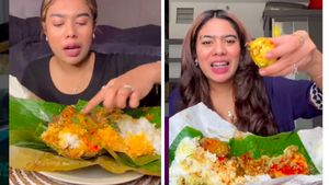 Gaya Ayu Wisya saat Makan Nasi Padang Ini Bikin Ngiler
