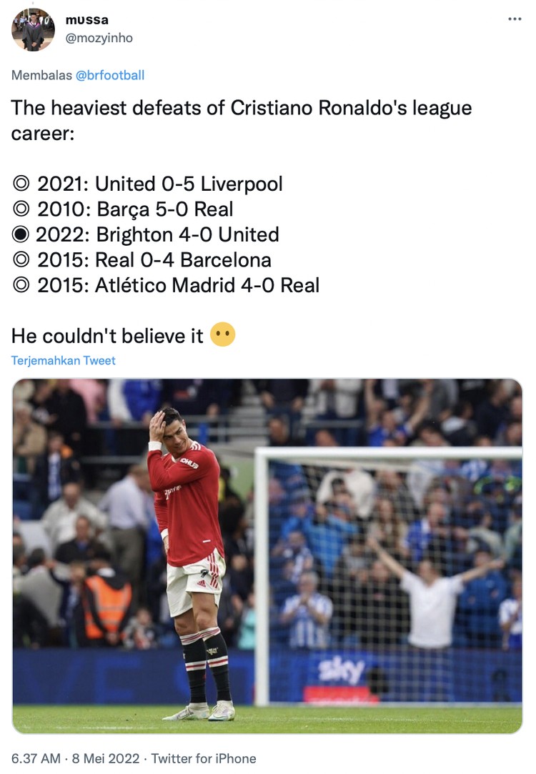 Cristiano Ronaldo Manchester United gagal finish di empat besar Liga Inggris, itu artinya Cristiano Ronaldo berpotensi untuk pertama kalinya dalam 20 tahun terakhir tidak mentas di panggung teratas panggung Eropa tersebut.