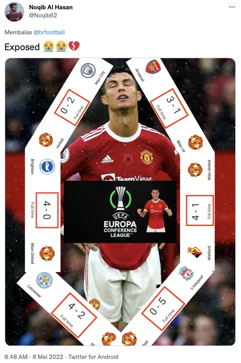 Manchester United gagal finish di empat besar Liga Inggris, itu artinya Cristiano Ronaldo berpotensi untuk pertama kalinya dalam 20 tahun terakhir tidak mentas di panggung teratas panggung Eropa tersebut.