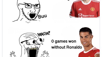 Padahal, MU tidak diperkuat Haryy Maguire, eh tetap saja kalah. Foto: Twitter