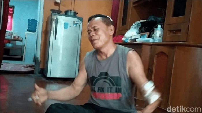 Dadang DS, korban pembacokan.