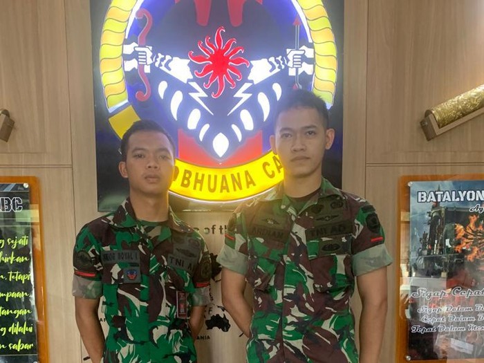 Dua prajurit TNI, Prada Junior Noval dan Prada Ardian Sapta Savela, yang jadi korban dan menangkap begal di Kawasan Jakarta Selatan.