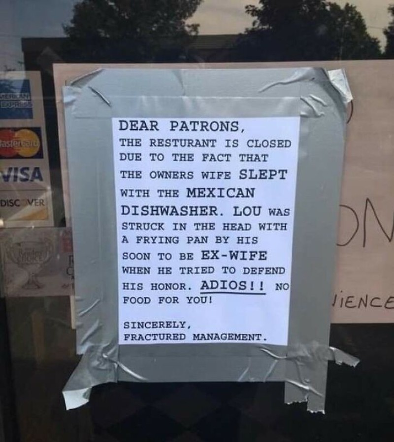 1.
Jadilah tidak berguna, maka tidak ada seorangpun yang bisa memanfaatkanmu. Foto: Gurudev Basavaraj Goud via Bored Panda

2.
Lah terus kalau sudah kebaca, piye? Foto: Aaron Essig via Bored Panda

3.
Diusir begitu sampai depan pintu rumah. Foto: Luis Cruz via Bored Panda

4.
There are no shortcuts. Foto: Pattie McCarthy via Bored Panda

5.
Yang nonton Game of Thrones pasti paham. Foto: Claudia Missis Mônk via Bored Panda

6.
Ayo makan es krim. Foto: Clara Kent via Bored Panda

7.
Drama perselingkuhan. Foto: Luís Cruz via Bored Panda

8.
Drama rumah tangga. Foto: Barrett Ludwig via Bored Panda

9.
Apa yang salah? Foto: Boris Adum via Bored Panda

10.
Don't treat me like a potato. Foto: Peter Buitenhuis via Bored Panda