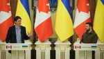 Giliran PM Kanada Lihat Langsung Dampak Kerusakan Invasi Rusia
