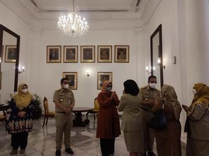 Anies Gelar Halalbihalal dengan Pegawai Pemprov di Balai Kota Jakarta