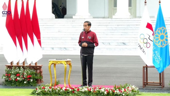 Presiden Jokowi melepas kontingen Indonesia untuk SEA Games 2021