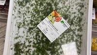Menjajakan daun parsley cincang, sepertinya konsep makanan kemasan yang satu ini salah. Wadahnya yang terlalu besar justru membuatnya terlihat seperti debu yang dikemas. Foto: Instagram/pointless_packaging