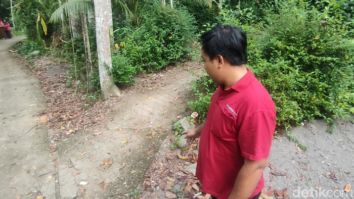 Lokasi tewasnya Ngatiman alias Proyo usai dianiaya selingkuhan istrinya di Dusun Tangkisan II, Kalurahan Hargomulyo, Kokap, Kulon Progo, DIY, Senin (9/5/2022)