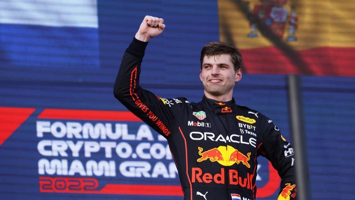 Max Verstappen menang di GP F1 Miami 2022.