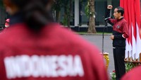 Presiden Jokowi melepas kontingen Indonesia menuju SEA Games Vietnam di Istana Presiden, Jakarta, Senin (9/5/2022). (Dok. Biro Pers Sekretariart Presiden/Muchlis Jr) 