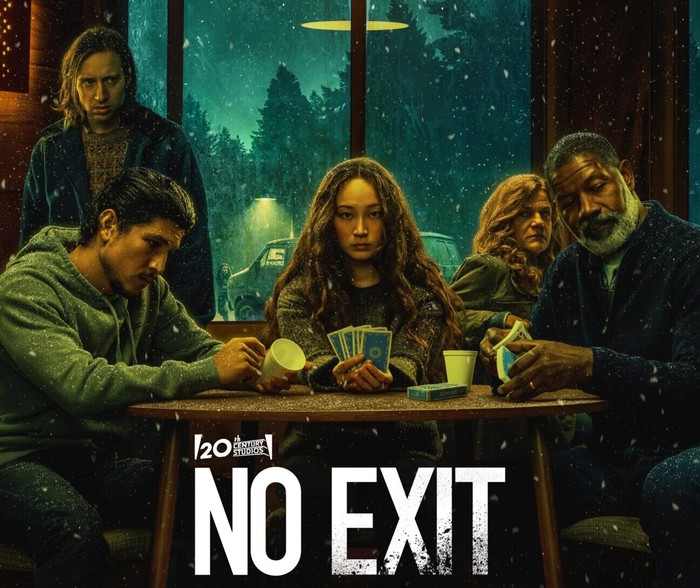 Poster film No Exit (2022). Film ini bisa disaksikan di Disney+ Hotstar.