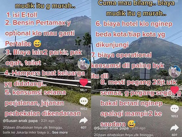 Pemudik curhat habiskan biaya Rp 20 Juta untuk mudik kampung halaman. Pemudik curhat habiskan biaya Rp 20 Juta untuk mudik kampung halaman.