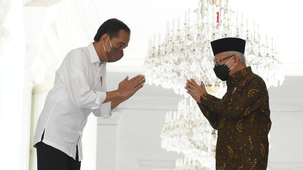 Presiden Silaturahmi dengan Wapres di Istana Merdeka. (Kris - Biro Pers Sekretariat Presiden)