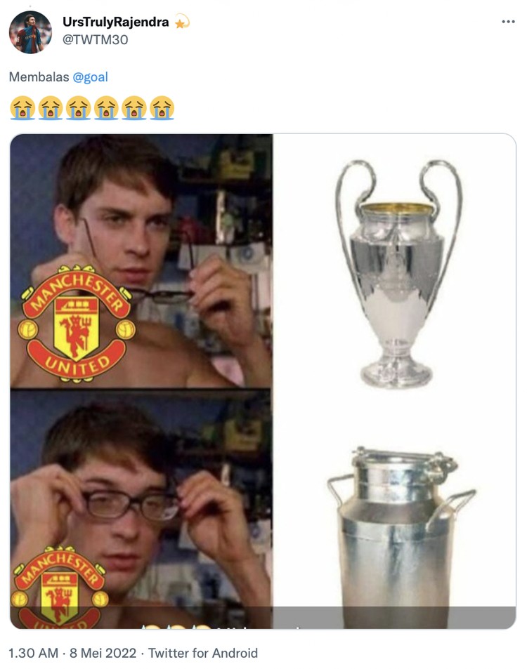 Twitter Manchester United gagal finish di empat besar Liga Inggris, itu artinya Cristiano Ronaldo berpotensi untuk pertama kalinya dalam 20 tahun terakhir tidak mentas di panggung teratas panggung Eropa tersebut.