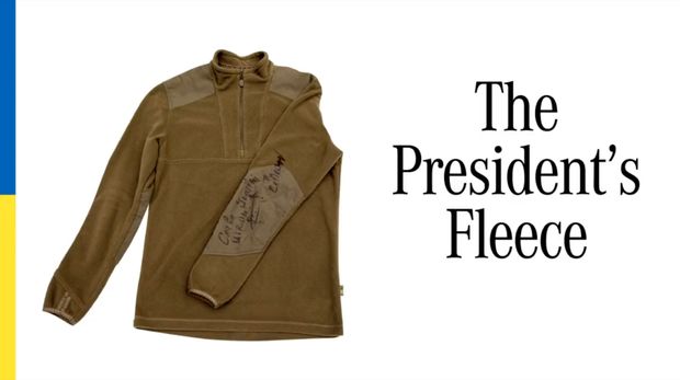 Jaket Presiden Ukraina yang dilelang.