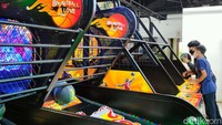 Pusat hiburan dan mainan anak-anak menjadi pilihan untuk menghabiskan sisa libur lebaran.