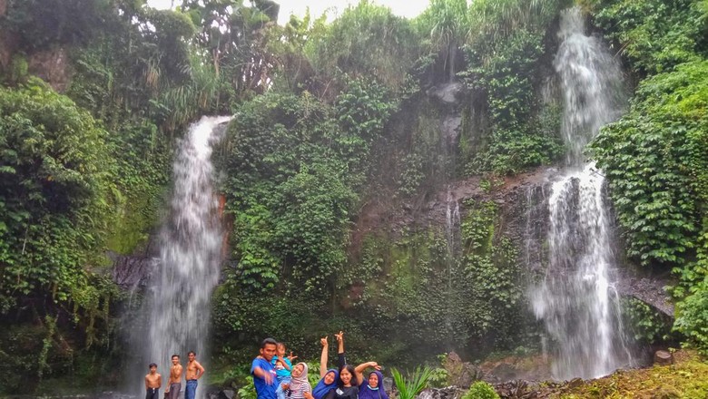 Lokasi  wisata Air Terjun Elong Tune yang memikat hati pengunjung Sirkuit Motor Cross 459 Lantan di Desa Lantan, Kecamatan Batukliang Utara, Kabupaten Lombok Tengah, NTB