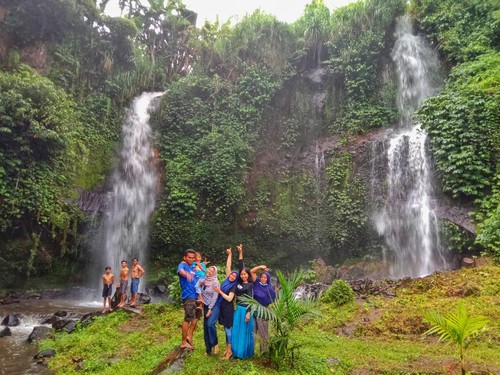 Lokasi wisata Air Terjun Elong Tune yang memikat hati pengunjung Sirkuit Motor Cross 459 Lantan di Desa Lantan, Kecamatan Batukliang Utara, Kabupaten Lombok Tengah, NTB