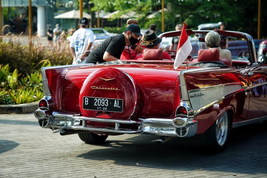 Mobil American Muscle Car Ngumpul di Jakarta