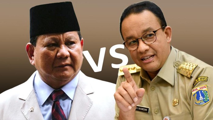 Prabowo Subianto vs Anies Baswedan (Dok. detikcom)