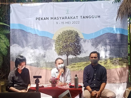 Suasana Press conference terkait Pekan Masyarakat Tangguh pada Senin (9/5/2022) di Kubu Kopi di Jalan Hayam Wuruk, Denpasar, Bali