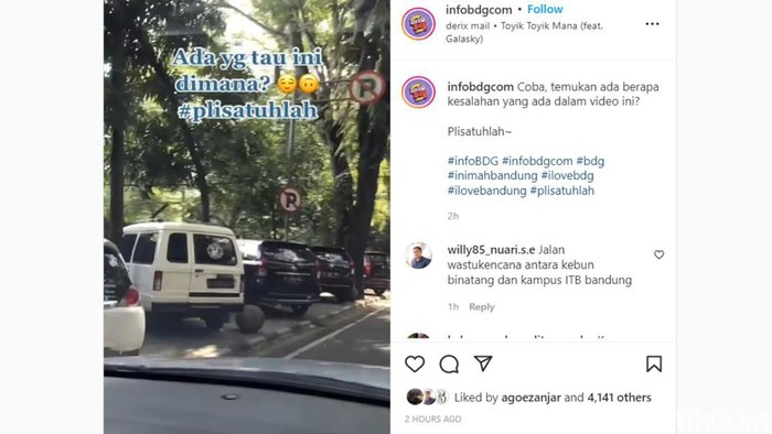 Tangkapan layar viral parkir liar