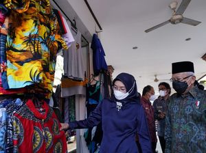 Pedagang Kawasan UMKM Pantai Jerman Badung Semringah Dikunjungi Wapres