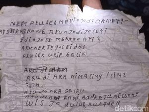 Pria Blitar yang Tenggak Racun Tikus di Kebun Tebu Tulis Surat, Ini Isinya