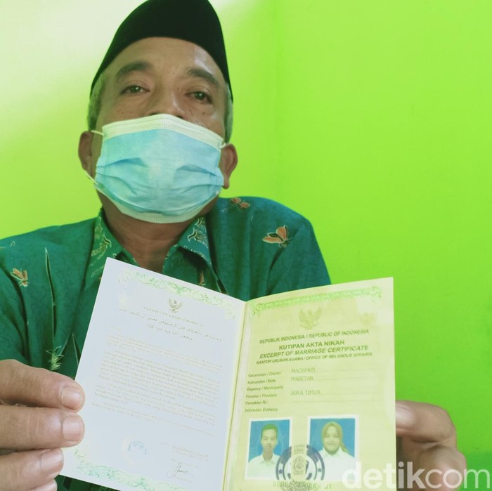 Buku nikah pengantin yang ditinggal mempelai pria di Magetan telah dicetak