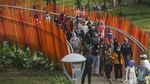 Taman Tebet Eco Park Ramai Banget di Hari Terakhir Libur Sekolah