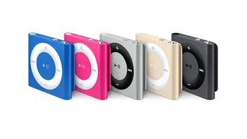 Setelah generasi ketiga iPod Shuffle bentuknya dianggap aneh, iPod Shuffle generasi keempat sama bentuknya dengan generasi kedua yang kecil dan murah, rilis pada 2010. Foto: Apple