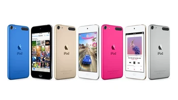 Pada tahun 2015, diperkenalkan iPod Touch generasi kelima dengan warna lebih beragam di material alumuniumnya yang berkilau. Foto: Apple