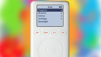 Pada tahun 2003, iPod mendapat upgrade besar di ghenerasi ketiga. Ada 4 tombol tambahan berwarna merah dan konetor baru. Kemudian ada model anyar kapasitas 30 GB bagi yang ingin menyimpan banyak lagu. Foto: Apple