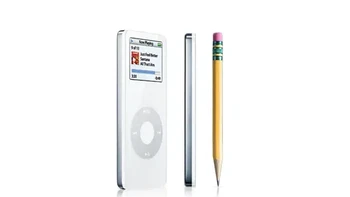 Tahun 2005, diperkenalkan iPod Nano yang lebih kecil dari iPod Mini dan tipisnya 0,3 inch. Awalnya hanya ada warna hitam putih, pada generasi keduanya semakin banyak warna meriah yang ditawarkan. Foto: Apple