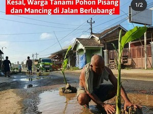 Jalan Rusak Ditanami Pohon Pisang di Pati Viral, Begini Respons Pemkab
