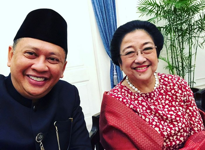 Ketua MPR RI Bambang Soesatyo dan Ketua Umum PDI Perjuangan Megawati Soekarnoputri