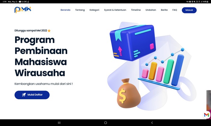 Program Pembinaan Mahasiswa Wirausaha (P2MW) Kampus Merdeka 2022.