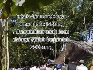 Viral Kakek dan Nenek Punya 12 Anak, Saat Lebaran Jumlah Keluarga 256 Orang