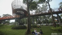 Spot Infinity Link Bridge, area Thematic Garden, sampai aneka jembatan kayu menjadi spot yang paling banyak dipilih masyarakat untuk berfoto-foto. 