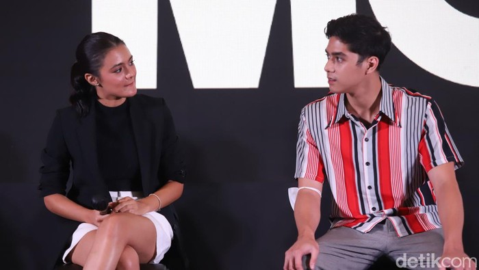 Amanda Rawles ditemui di konferensi pers series Virgin Mom di Jakarta, Rabu, (11/5/2022).