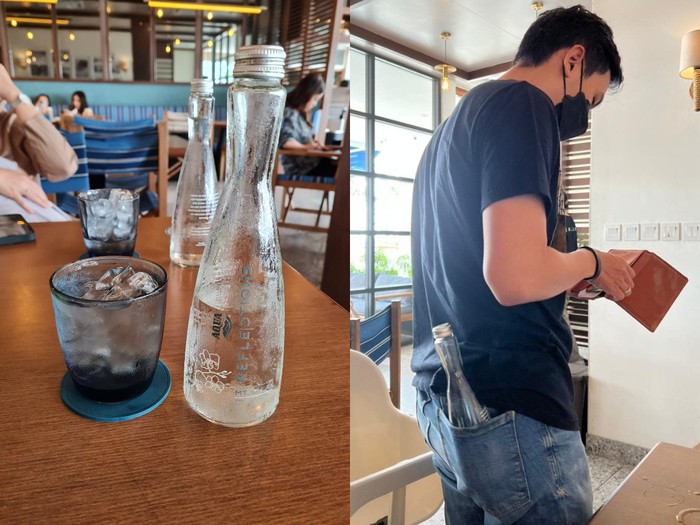 Pesan air mineral di restoran