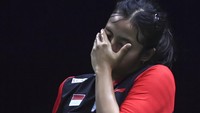 Kemenangan Chen Yu Fei membuat China unggu 1-0 atas Indonesia.  